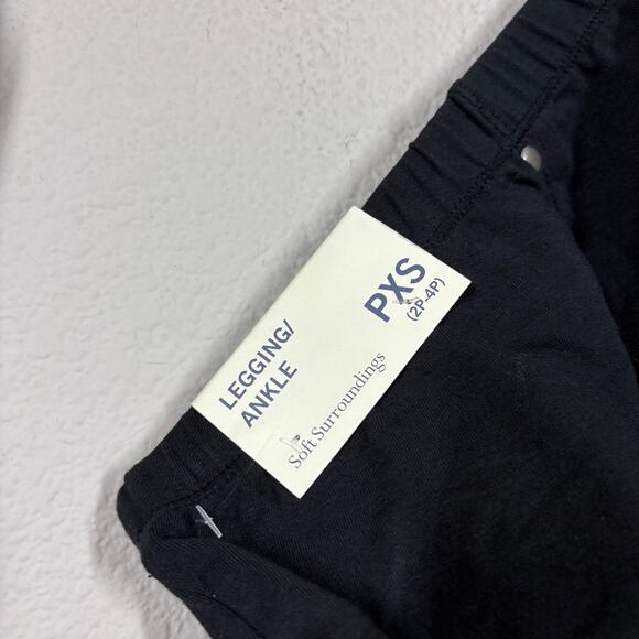 Soft Surroundings Womens Petite XS Button Ankle Leggings Pants Black - Picture 5 of 8